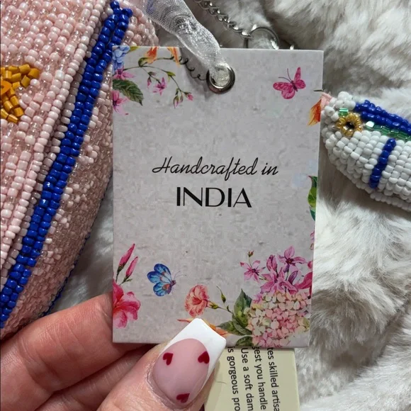 🐟🌸 Viral Pink Sardine Beaded Shoulder Bag NWT Beach Girlie Aesthetic 🌊💕 - Picture 2 of 11